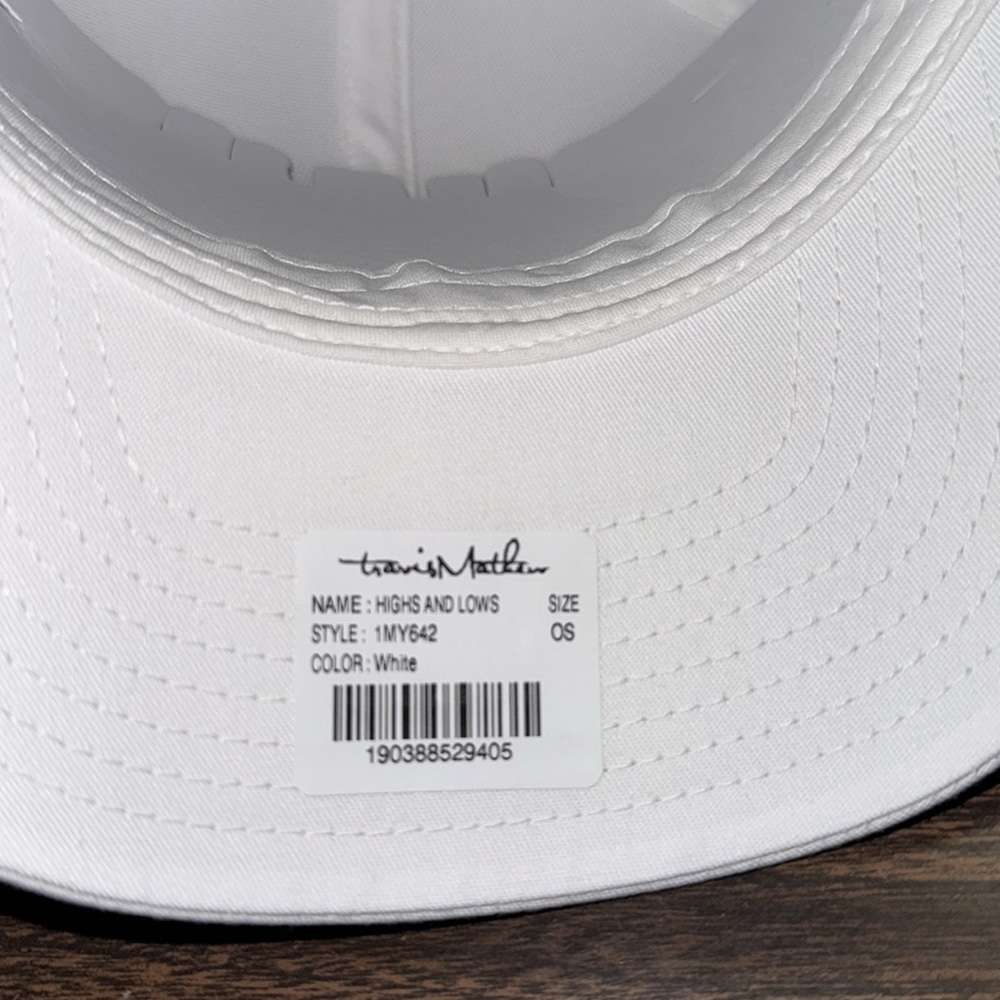 NWT Travis Mathew golf hat cap white snap-back OS Highs and Lows travismathew - Picture 5 of 5